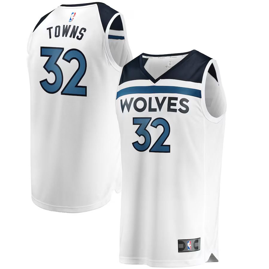 Men Minnesota Timberwolves #32 Karl-Anthony Towns Fanatics Branded White Fast Break Replica NBA Jersey->minnesota timberwolves->NBA Jersey